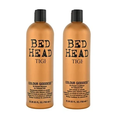 Image de Bed Head by TIGI Colour Goddess Pack shampooing et après cheveux colorés Soins professionnels pour Nourrit hydrate 2x750 ml