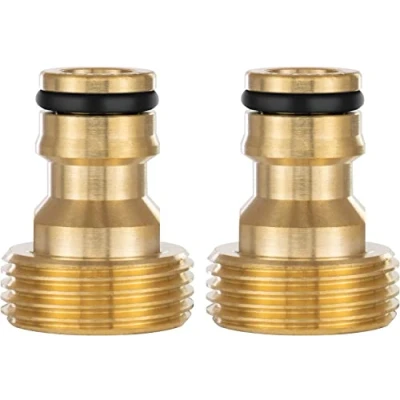 Image de Poppstar 2x Adaptateur d’eau avec Filetage Extérieur 3/4 pouces et Raccord pour Tuyau d’arrosage (compatible Gardena)