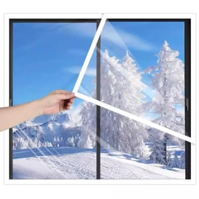 Image de Film de Survitrage Isolant Transparent pour Fenêtres Ruban Adhésif Double Face d&#039;Installation inclus,70x90cm