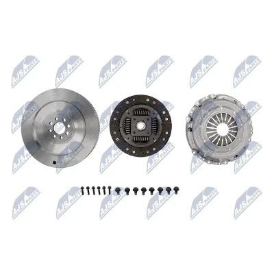Image de NTY NZS VW 002 kit d&#039;embrayage avec mécanisme d&#039;embrayage, sans butée hydraulique volant moteur, de vis, disque