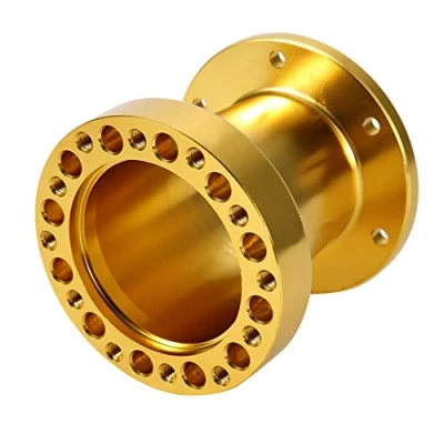 Image de adaptateur g923 Yctze pour volant g920 plaque g29 Kit d&#039;adaptateur de direction d&#039;entretoise moyeu voiture universel en aluminium 3 pouces(Jaune)