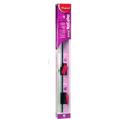 Image de Maped Universal MatCutter Kit pour l&#039;Encadrement avec Règle en Aluminium de 80 cm et 2 Cutters 45 90 Outils Coupe Patins Antidérapants