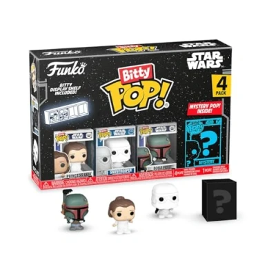 Image de Funko Bitty Pop! SW Leia 4pket Une Mini Figurine Mystère en Surprise 2.2 Cm Star Wars Collectionnable Étagère Empilable Incluse Idée de pour Sac Fête