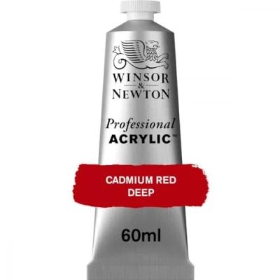 Image de Winsor &amp; Newton Professional Acrylique Tube 60ml 097 Rouge de Cadmium Foncé ROW