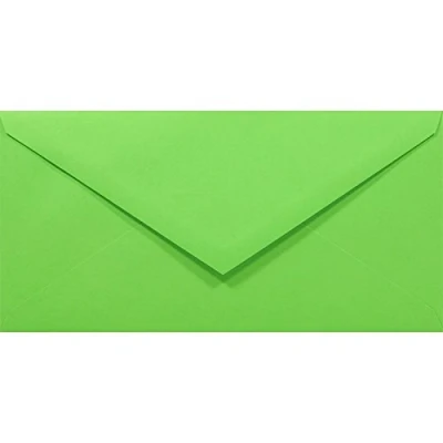 Image de Netuno 50 enveloppes longues vertes DL 110x220mm Rainbow 80g rabat pointu collage humide colorées décoratives pour invitations mariage Noël cartes de voeux anniversaire fêtes