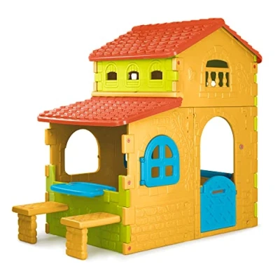 Image de FEBER Super Villa, Maison de jeu extérieure multicolore pour enfants à partir 3 ans