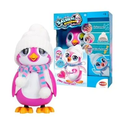 Image de Bizak Sauvez Le Pingouin Rose, Animal interactif pour garçons et Filles, avec Un unboxing Une expérience de Nettoyage, Prend Soin Ses Besoins Garde Heureux (62008650)