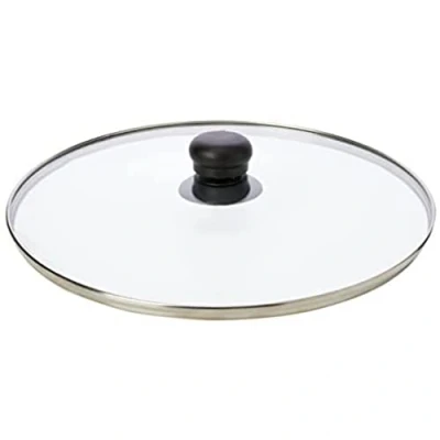 Image de Ibili 970732 Couvercle 32 cm en Verre + Inox, Transparent/Argent/Noir