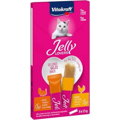 Image de Vitakraft Jelly Lovers Friandise pour Chat en Gelée à la Viande 6 x 15 g