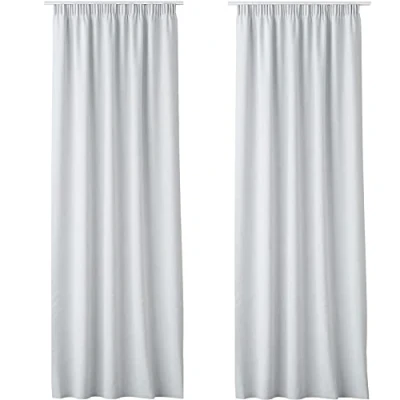 Image de JEMIDI Rideau occultant 1x ou 2x avec ruban fronceur pour fenêtre salon chambre bureau opaque 140 x 250 cm en polyester