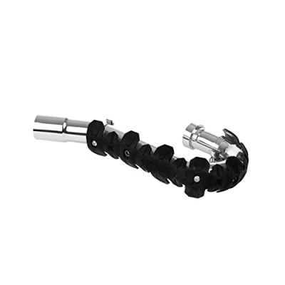 Image de POLISPORT 8483800001 Protection d&#039;échappement universelle ARMADILLO HEAD 40cm pour moto 4 temps alliant acier inoxydable et élastomère léger résistant aux hautes températures en couleur noir
