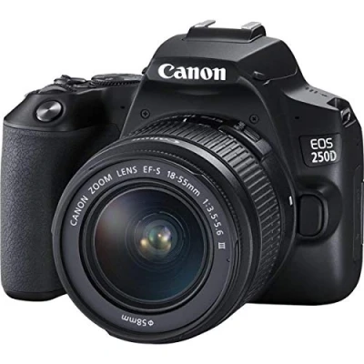 Image de Canon EOS 250D + EF S 18 55mm f/3.5 5.6 III Kit d&#039;appareil photo SLR 24,1 MP CMOS 6000 x 4000 pixels Noir Neuf