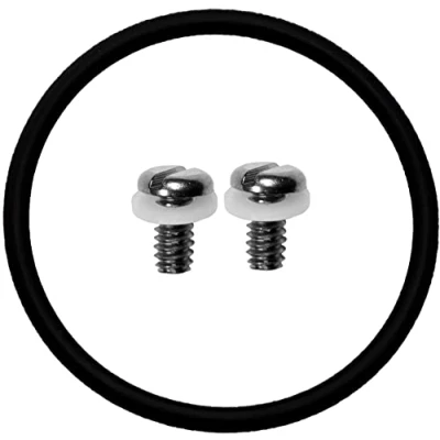 Image de Cressi O Ring + Case Back Screws Watch Style Computer Joint torique vis de Fixation du boîtier Unisex Adult, Noir/Argent, One Size