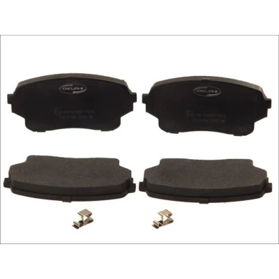 Image de DELPHI LP2000 Jeu de plaquettes frein avec indicateur d&#039;usure tôle anti bruit accessoires SUZUKI: Grand Vitara 1 SUV, 2 SUV