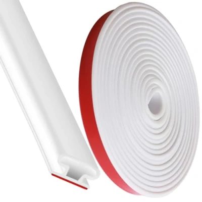 Image de 6 Mètres Joint Porte,Joint Porte Entree,Joint De D&#039;entrée,Joint Autocollant,Joint Caoutchouc D&#039;entrée,Pour L&#039;imperméabilité et L&#039;insonorisation,6mmx10mm,Blanc