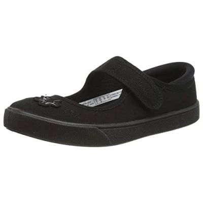 Image de Clarks Mixte enfant Hopper Go Ballerines, Noir Black Fabric, 27.5 EU