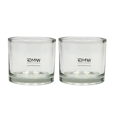Image de Dekohelden24 Lot de 2 photophores en Verre Transparent Simples et élégants Dimensions : H x Ø Environ 8 9 cm, cm