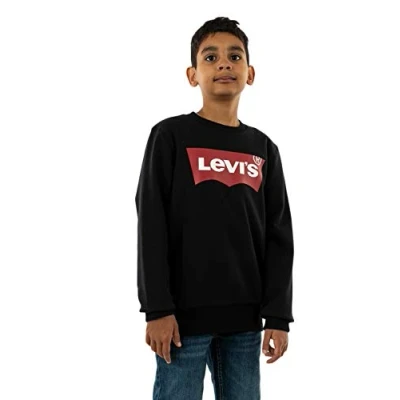 Image de Levi&#039;s Kids Lvb Batwing Crewneck Sweatshirt Garçon Black 6 Ans