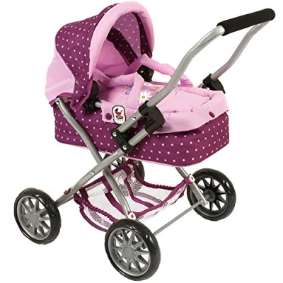 Image de Poussette Pour poupée Bayer Chic 2000 Couleur Mûre à poids poupées jusqu&#039;à 53 cm