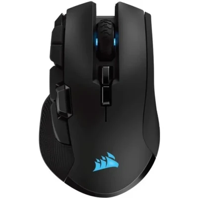 Image de CORSAIR IRONCLAW RGB WIRELESS FPS/MOBA Souris de Jeu 18 000 DPI 10 Boutons Programmables Conçue Pour Les Grandes Mains Compatible iCUE PC, Mac, PS5, PS4, Xbox Noir