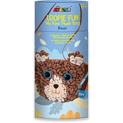 Image de Avenir Kit de Couture pour créer Un Sac en Forme d&#039;ours 15 cm Comprend des Fils, Rembourrage et Une Aiguille à Tricoter Plastique À partir 6 Ans Bricolage Vos Enfants