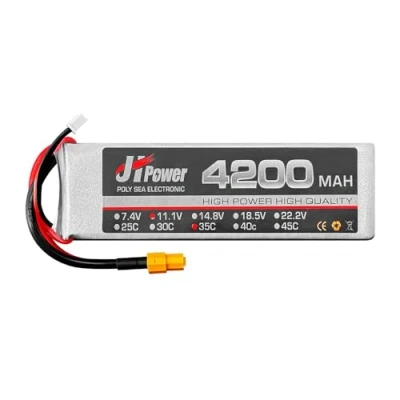 Image de Hawk’S Work Lipo Battery 11.1V 4200mAh 3S, Rechargeable for Drone Multirotor RC Plane Boat Truck