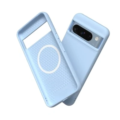Image de RhinoShield Coque Compatible avec [Pixel 8 Pro] SolidSuit Magsafe Fine Technologie d&#039;absorption des Chocs et Finition Premium Mate Bleu Glacier