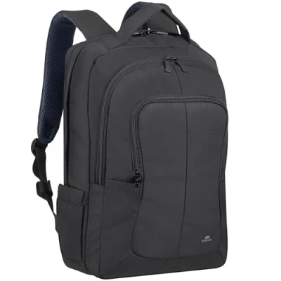 Image de Sac à dos RIVACASE Noir Pour ordinateur portable 17.3&quot; Polyester haute qualité Système de ventilation