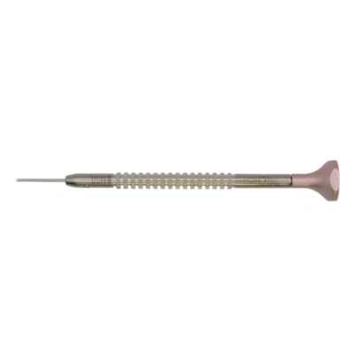 Image de Horotec MSA01.214 Tournevis d&#039;horloger, corps et mèche en forme &quot;T&quot; acier inoxydable, tête aluminium à roulement billes Fabriqué Suisse (0,90mm)