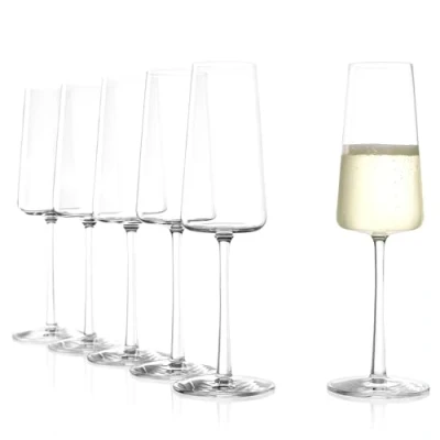 Image de Stölzle_Lausitz Power flûte à champagne 240 ml I flûtes vin mousseux lot de 6 verres en cristal lavables au lave vaisselle incassable comme soufflés haute qualité
