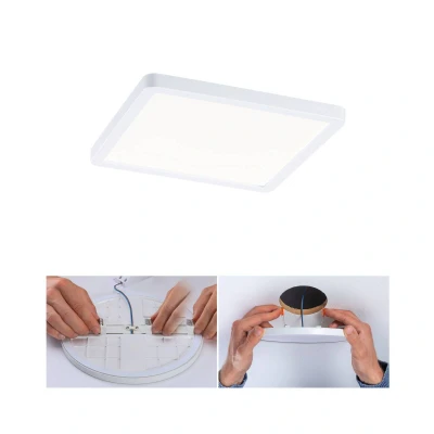 Image de Paulmann 93042 Panneau LED spots encastrés Areo VariFit IP44 blanc neutre 175x175mm carré incl. 1x13 watts éclairage de plafond plastique 4000 K, Matière, 13 W, 175 x mm