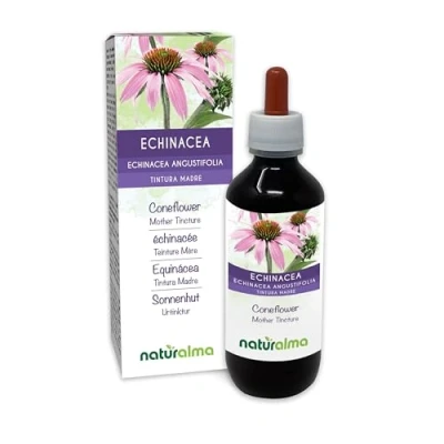 Image de Échinacée (Echinacea angustifolia) racines Teinture Mère sans alcool Naturalma Extrait liquide gouttes 200 ml Complément alimentaire Végétalien ou végan