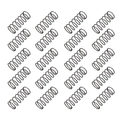 Image de sourcing map Ressort de Compression 1.2mm Fil Diamètre, 20mm OD, 50mm Libre Longueur Acier Extension Noir 20Pcs
