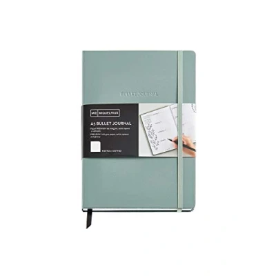 Image de Miquelrius Carnet de notes avec couverture rigide en vinyle Vert Format A5 148 x 210 mm 192 pages 100 g/m²
