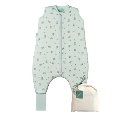 Image de molis&amp;co Gigoteuse pour bébé avec Pieds et Chaussette Tog 2.5 Turbulette Hiver Bébé, Fille Garçon 100% Coton (certifiée OEKO TEX) Botany Green (6 Mois)