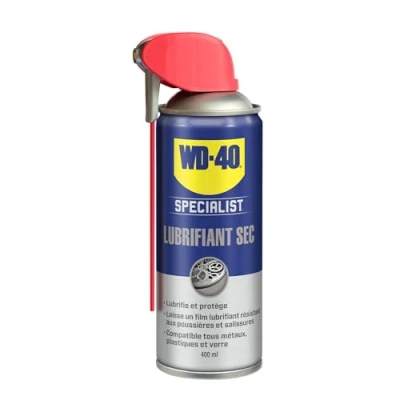 Image de WD 40 Specialist Lubrifiant sec Au PTFE Spray Double Position Anti Friction Lubrifie en laissant un film Compatible tous métaux, plastique et verre 400 ML