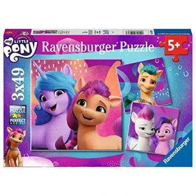 Image de Ravensburger Puzzle Enfant Puzzles 3x49 p Magnifiques poneys My Little Pony Dès 5 ans 05236