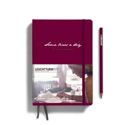 Image de LEUCHTTURM1917 368169 Some Lines A Day, Journal sur 5 ans, Medium (A5), Port Red