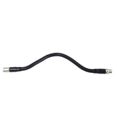 Image de showking Cuello de cisne Para micrófonos Con conector f/m XLR, 47cm, Negro Brazo micrófono/Conector micrófono