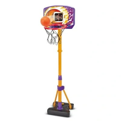 Image de VTech Super Panier de Basket Interactif, Jeu Enfant Intérieur, sur Pied Électronique et Évolutif, Hauteur Réglable 110 140 cm, Cadeau Dès 3 Ans Contenu en Français