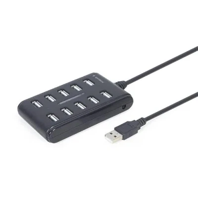 Image de Hub USB 2.0 GEMBIRD UHB U2P10P 01 10 ports Noir Interface