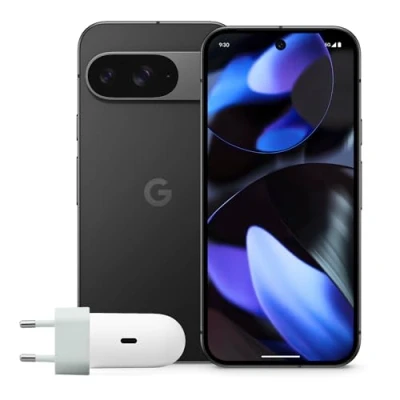 Image de Google Pixel 9 avec 45 W Chargeur Smartphone Android débloqué Gemini, Appareil Photo avancé, 24 Heures d&#039;autonomie et écran Actua 6,3 Pouces Noir Volcanique, 128GB