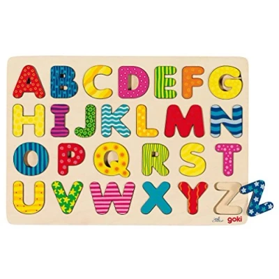 Image de Goki 2041624 Puzzle En Bois Alphabets 26 Pièces