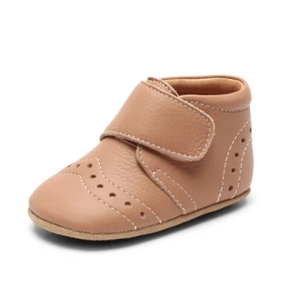 Image de Bisgaard Petit Unisex Chaussons pour bébé enfants, Taille: 22, Nude Cuir