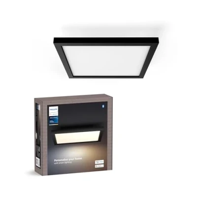 Image de Philips Hue White Ambiance AURELLE Panneau LED 120X30 cm, 3750 lumen Blanc (Télécommande incluse), fonctionne avec Alexa, Google Assistant et Apple Homekit