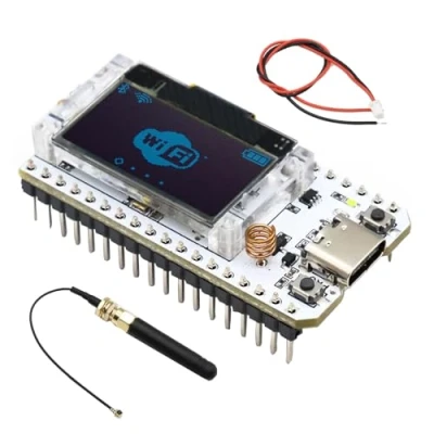 Image de GERUI ESP32 Carte de développement Lora SX1262 863 Module WiFi 928 MHz IoT Dual Core 240 Bluetooth Faible consommation d&#039;énergie avec écran OLED en Pouces et antenne pour Arduino