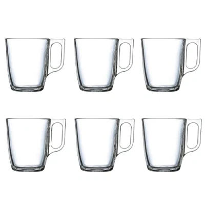 Image de Luminarc Set 6 Tasses à déjeuner en verre micro ondable café 25 cl, noir