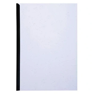 Image de Exacompta Réf. 27800E Paquet de 25 plats en carte rigide recyclée grain cuir 270g/m2 pour couvertures Forever format à classer A4 certifiés Ange Bleu couleur blanc
