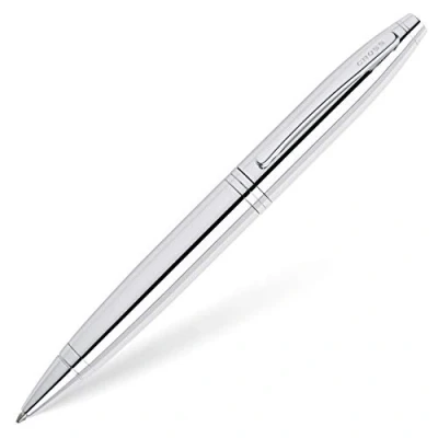 Image de Cross Calais Stylo à bille (mécanisme rotatif, épaisseur de trait M, couleur l&#039;encre : noir) en chrome brillant