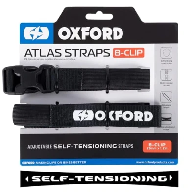 Image de Atlas B Clip Paire de Sangles réglables Noir 26 mm x 1,2 m
